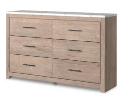 Senniberg Oak & Faux Calcutta 6-Drawer Dresser 15 Senniberg Oak & Faux Calcutta 6-Drawer Dresser -DHP Sales Store 810589299 2