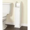 White 2-Tier Cabinet With Toilet Paper Holder -DHP Sales Store 810589307 A0