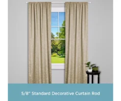 Chelsea Brushed Nickel Café 5/8" Curtain Rod, (28"-48") -DHP Sales Store 810590637 2