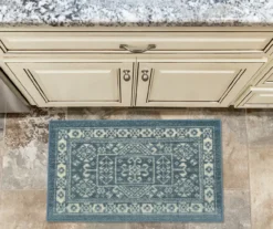 Jay Blue & Cream Geometric Kitchen Rug, (30" X 18") 10 Jay Blue & Cream Geometric Kitchen Rug, (30" X 18") -DHP Sales Store 810591258 1