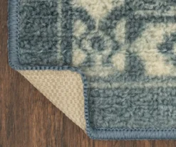 Jay Blue & Cream Geometric Kitchen Rug, (30" X 18") 11 Jay Blue & Cream Geometric Kitchen Rug, (30" X 18") -DHP Sales Store 810591258 2