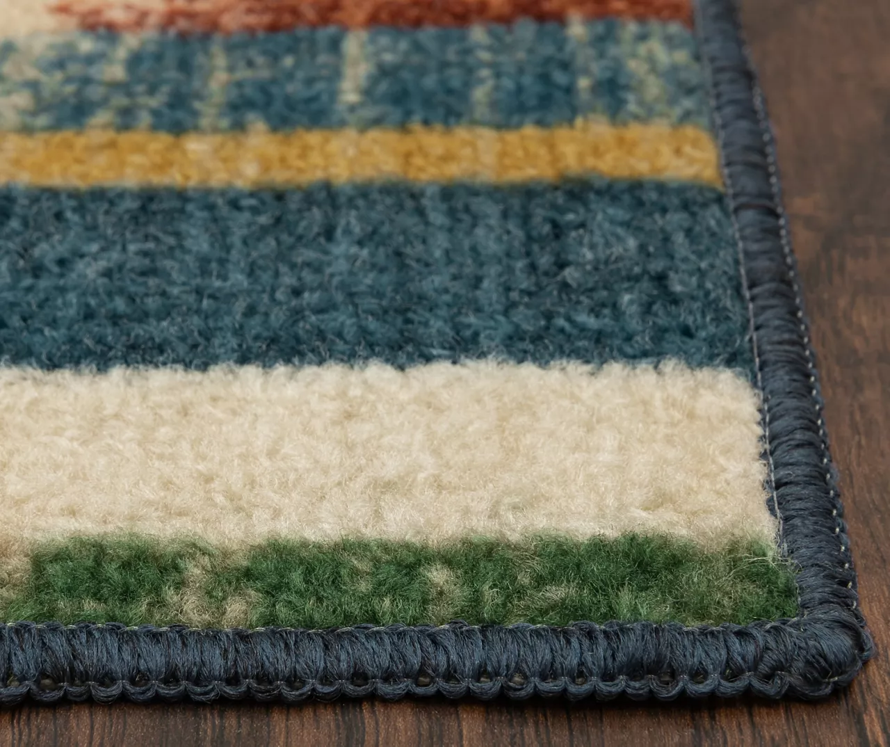 "Happiness" Blue & Beige Color Block Kitchen Rug, (30" X 18") 7 "Happiness" Blue & Beige Color Block Kitchen Rug, (30" X 18") - Image 5