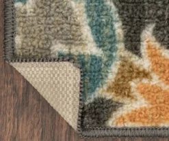 Mynah Gray & Mustard Floral Kitchen Rug, (30" X 18") -DHP Sales Store 810591331 2