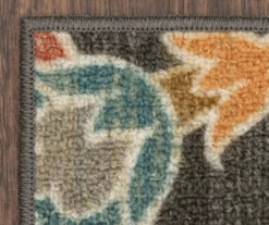 Mynah Gray & Mustard Floral Kitchen Rug, (30" X 18") -DHP Sales Store 810591331 5