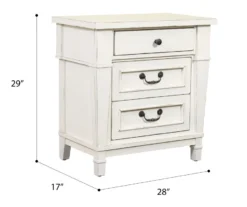 Kali Weathered White 3-Drawer Nightstand 7 Kali Weathered White 3-Drawer Nightstand -DHP Sales Store 810591522 2