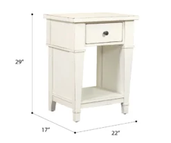 Kali Weathered White 1-Drawer Nightstand -DHP Sales Store 810591523 2