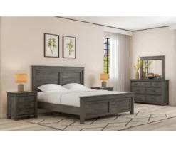 Topeka Warm Gray 3-Drawer Nightstand With USB Charging -DHP Sales Store 810591526 2