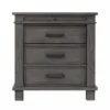 Topeka Warm Gray 3-Drawer Nightstand With USB Charging 2 Topeka Warm Gray 3-Drawer Nightstand With USB Charging -DHP Sales Store 810591526 3
