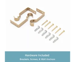 Augusta Burnished Brass 5/8" Curtain Rod, (30"-84") -DHP Sales Store 810591621 4