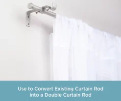 Nickel 5/8" Double Conversion Curtain Rod Kit, (30"-84") -DHP Sales Store 810591623 2