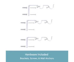 Nickel 5/8" Double Conversion Curtain Rod Kit, (30"-84") -DHP Sales Store 810591623 4