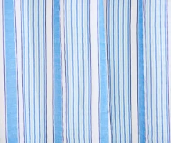 Darham Blue & White Stripe Polyester Shower Curtain Set -DHP Sales Store 810591968 A8 2