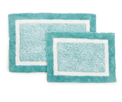 Border 2-Piece Bath Rug Set