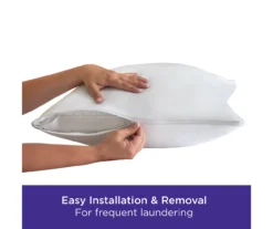 White Complete Allergy Protection Zippered Pillow Protector, 2-Pack -DHP Sales Store 810594973 X8 5