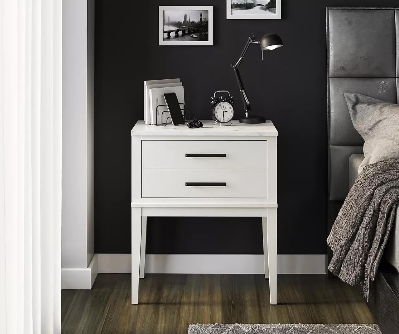 Ameriwood Madison Lane Faux Marble Nightstand 13 Ameriwood Madison Lane Faux Marble Nightstand - Image 11