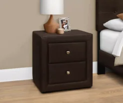 Monarch Faux Leather Nightstand -DHP Sales Store 810598393 B0