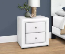 Monarch Faux Leather Nightstand -DHP Sales Store 810598394 B0
