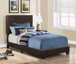 Monarch Faux Leather Twin Bed -DHP Sales Store 810598496 B0