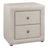 Monarch Linen Upholstered Nightstand 2 Monarch Linen Upholstered Nightstand -DHP Sales Store 810598501 A0