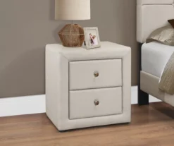 Monarch Linen Upholstered Nightstand -DHP Sales Store 810598501 B0