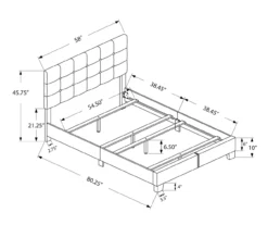 Monarch Linen Tufted Low Profile Bed -DHP Sales Store 810598502 A7