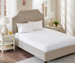 White Cotton Quilted Skirted Mattress Pad -DHP Sales Store 810598597 810598598 810598599 810598600 810598601 2