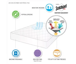 Montview White 3M Microfiber Mattress Pad -DHP Sales Store 810598602 810598603 810598604 810598605 810598606 6