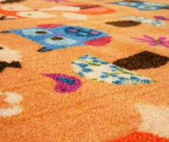 Animal Toss Orange & Multi-Color Area Rug, (5' X 8') 17 Animal Toss Orange & Multi-Color Area Rug, (5' X 8') -DHP Sales Store 810599188 A8 3