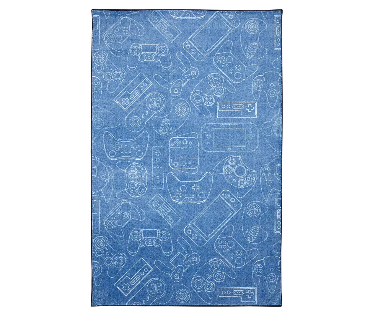 In Control Denim Blue & White Area Rug, (8' X 10') 3 In Control Denim Blue & White Area Rug, (8' X 10')