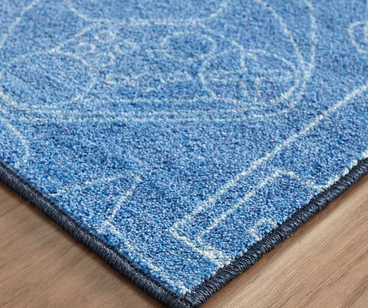 In Control Denim Blue & White Area Rug, (8' X 10') 4 In Control Denim Blue & White Area Rug, (8' X 10') - Image 2