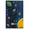 Navy & Yellow Space Rocket Play Area Rug, (5' X 8') 2 Navy & Yellow Space Rocket Play Area Rug, (5' X 8') -DHP Sales Store 810599736 A0 1