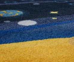Navy & Yellow Space Rocket Play Area Rug, (5' X 8') -DHP Sales Store 810599736 A8 3