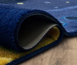 Navy & Yellow Space Rocket Play Area Rug, (5' X 8') -DHP Sales Store 810599736 A8 5