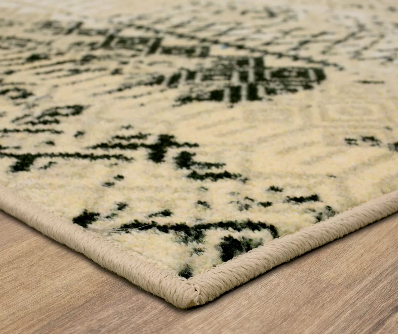 Prale Beige & Black Geometric Area Rug, (2' X 8') 4 Prale Beige & Black Geometric Area Rug, (2' X 8') - Image 2