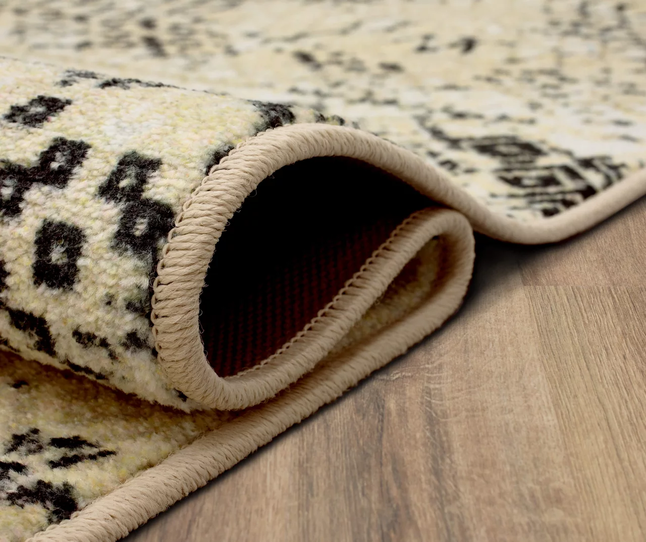 Prale Beige & Black Geometric Area Rug, (2' X 8') 10 Prale Beige & Black Geometric Area Rug, (2' X 8') - Image 8