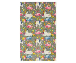 Unicorn Wish Gray Multi-Color Area Rug, (8' X 10')