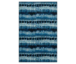 Mohawk Imprint Navy & White Abstract Area Rug
