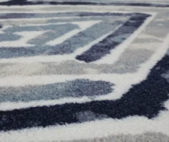 Pamona Blue & White Geometric Area Rug, (6' X 9') 11 Pamona Blue & White Geometric Area Rug, (6' X 9') -DHP Sales Store 810600090 A8 3