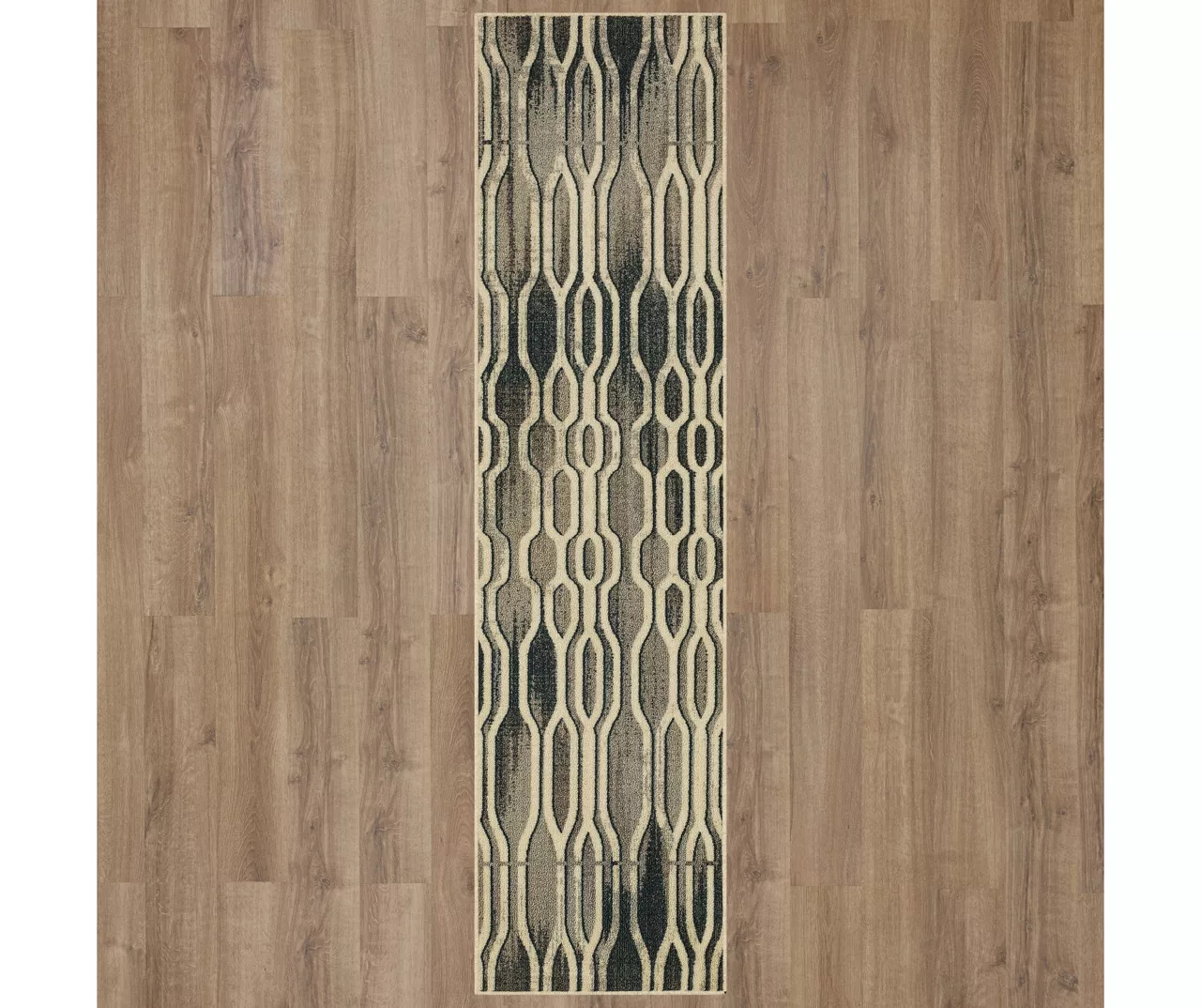 Oaklane Gray & Beige Geo Stripe Area Rug, (2' X 8') 6 Oaklane Gray & Beige Geo Stripe Area Rug, (2' X 8') - Image 4
