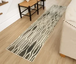 Oaklane Gray & Beige Geo Stripe Area Rug, (2' X 8') 15 Oaklane Gray & Beige Geo Stripe Area Rug, (2' X 8') -DHP Sales Store 810600266 A0 3