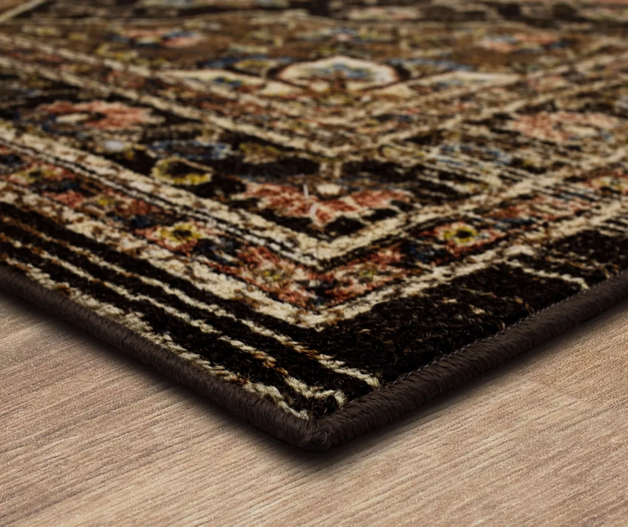 Adelphi Brown Ornamental Floral Area Rug, (2' X 8') 4 Adelphi Brown Ornamental Floral Area Rug, (2' X 8') - Image 2