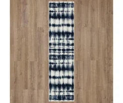 Renly Navy & White Abstract Tie-Dye Area Rug, (2' X 8') 13 Renly Navy & White Abstract Tie-Dye Area Rug, (2' X 8') -DHP Sales Store 810600276 A0 2