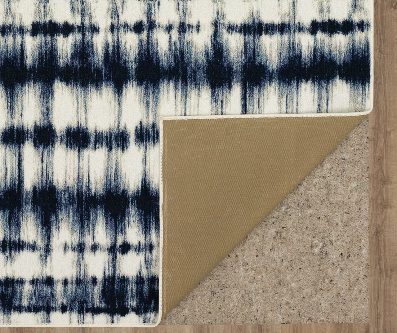 Renly Navy & White Abstract Tie-Dye Area Rug, (2' X 8') 5 Renly Navy & White Abstract Tie-Dye Area Rug, (2' X 8') - Image 3