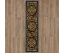Eason Brown & Navy Ornamental Area Rug, (2' X 8') 13 Eason Brown & Navy Ornamental Area Rug, (2' X 8') -DHP Sales Store 810600283 A0 2