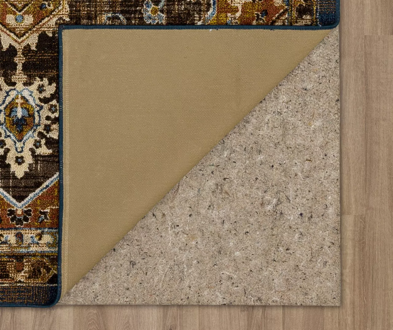 Eason Brown & Navy Ornamental Area Rug, (2' X 8') 5 Eason Brown & Navy Ornamental Area Rug, (2' X 8') - Image 3