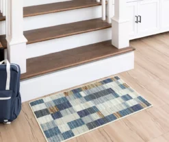 Avenue Blue & White Line Blocks Area Rug, (6' X 9') -DHP Sales Store 810600290 A0 3