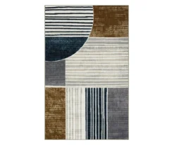 Mohawk Rain Creek Blue & Brown Line Geometric Area Rug -DHP Sales Store 810600294 A0 1