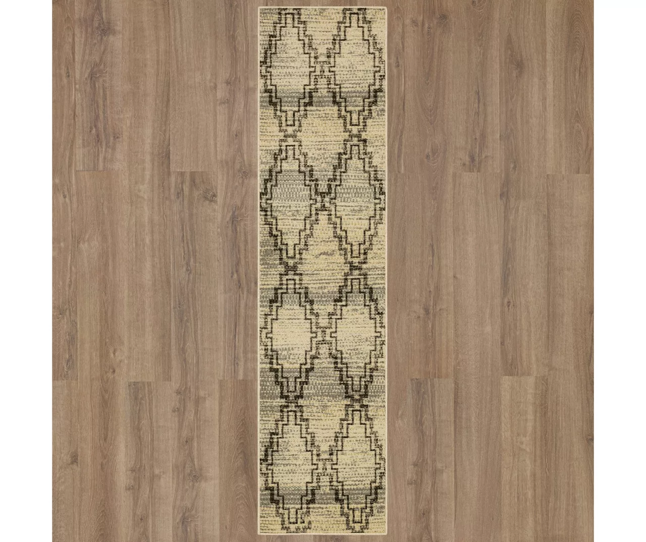 Ronson Gray & Beige Geometric Area Rug, (2' X 8') 6 Ronson Gray & Beige Geometric Area Rug, (2' X 8') - Image 4