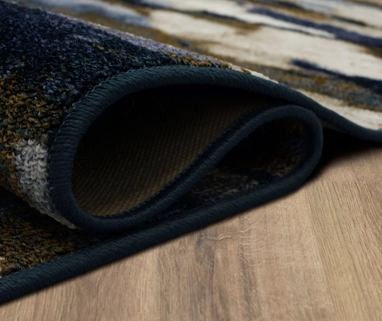 Redondo Blue & Brown Abstract Area Rug, (2' X 8') 10 Redondo Blue & Brown Abstract Area Rug, (2' X 8') - Image 8