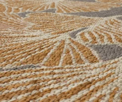 Treasured Garden Rust & Gray Botanical Outdoor Area Rug, (2.5' X 6') -DHP Sales Store 810600311 A8 3